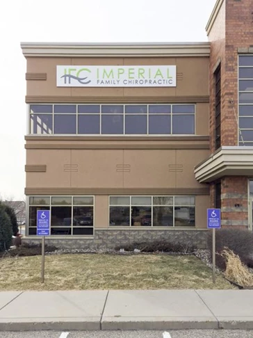 Exterior Panel Building Sign at Imperial Family Chiropractic in Farmington MN