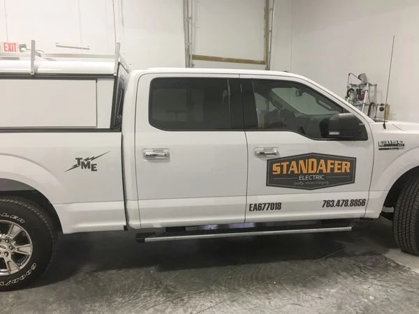 Standafer Electric vinyl truck graphics