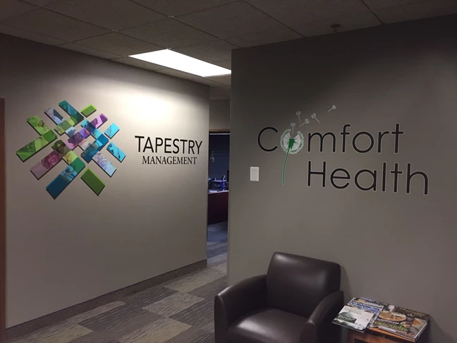 Vinyl Wall Graphics for Comfort Health & Tapestry Management in Bloomington MN
